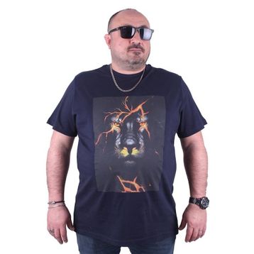 Starbattal 23138 Büyük Beden Lacivert Erkek T-shirt