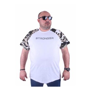 Starbattal 23146 Beyaz Büyük Beden Erkek T-shirt