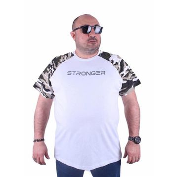Starbattal 23146 Beyaz Büyük Beden Erkek T-shirt