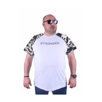 Starbattal 23146 Beyaz Büyük Beden Erkek T-shirt