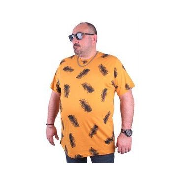 Starbattal 23149 Hardal Büyük Beden Erkek T-shirt