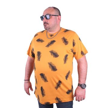 Starbattal 23149 Hardal Büyük Beden Erkek T-shirt