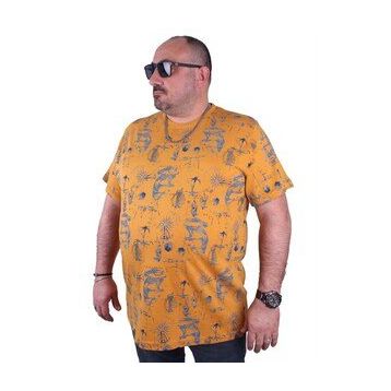 Starbattal 23151 Hardal Büyük Beden Erkek T-shirt