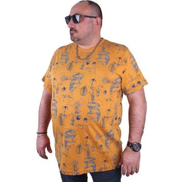 Starbattal 23151 Hardal Büyük Beden Erkek T-shirt