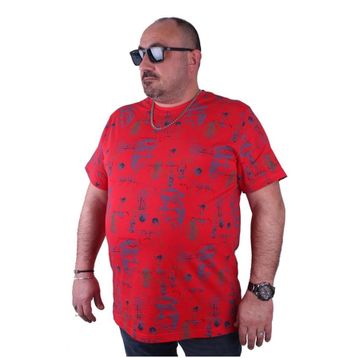 Starbattal 23151 Kırmızı Büyük Beden Erkek T-shirt