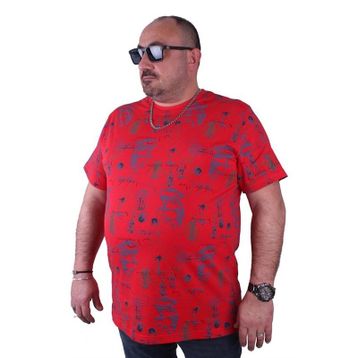 Starbattal 23151 Kırmızı Büyük Beden Erkek T-shirt