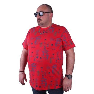 Starbattal 23151 Kırmızı Büyük Beden Erkek T-shirt
