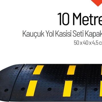 Starçelik 10 Metre Kauçuk Hız Kesici Set Kapaklı Yol Kasisi