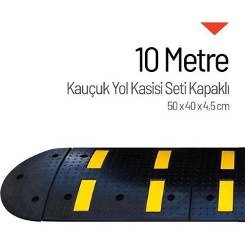 Starçelik 10 Metre Kauçuk Hız Kesici Set Kapaklı Yol Kasisi