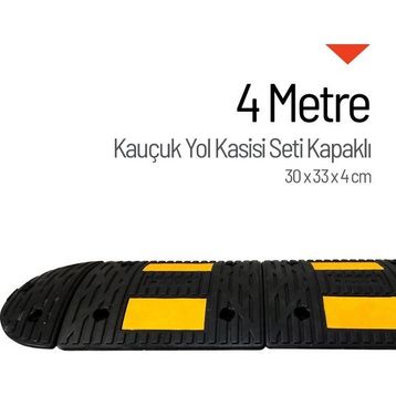 Starçelik 4 Metre Eko Kauçuk Hız Kesici Set Kapaklı Yol Kasisi