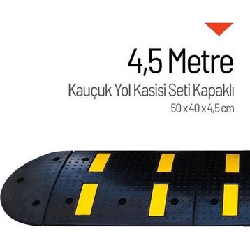Starçelik 4,5 Metre Kauçuk Hız Kesici Set Kapaklı Yol Kasisi