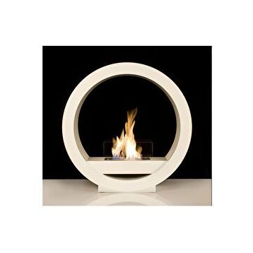 Starfire Round Design Bio Ethanol Beyaz Şömine
