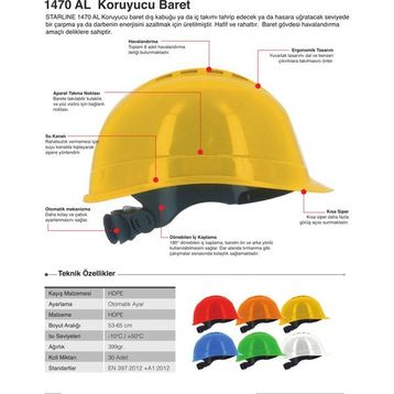 Starline 1470Bl Sarı Baret