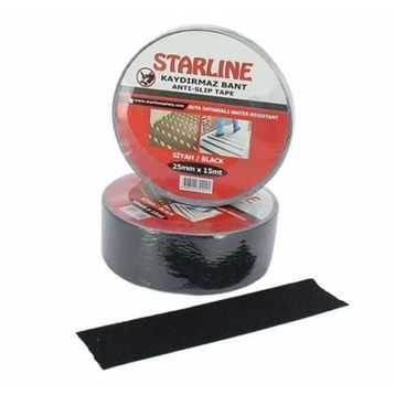 Starline 25 mm 15 m Siyah Kaydırmaz Bant
