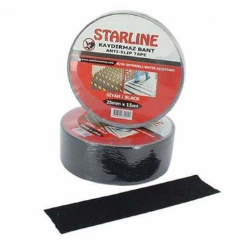 Starline 25 mm 15 m Siyah Kaydırmaz Bant