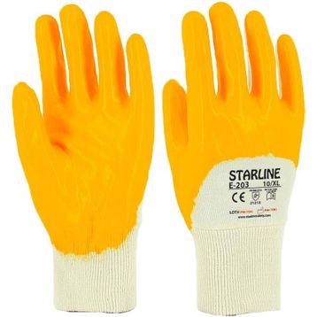 Starline E-203 Dikişsiz Pamuk Astar Kaplama Nitril Eldiven