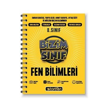 Startfen Yayınları 8. Sınıf Fen Bilimleri Bizim Sınıf Defter