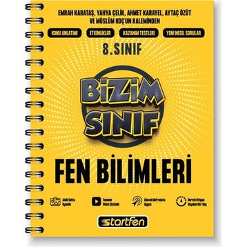 Startfen Yayınları 8. Sınıf Fen Bilimleri Bizim Sınıf Defter