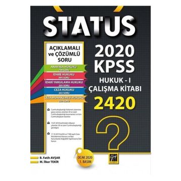 Status 2020 KPSS Hukuk - 1 Çalışma Kitabı