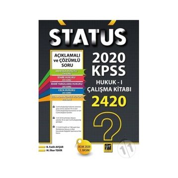 Status 2020 KPSS Hukuk - 1 Çalışma Kitabı