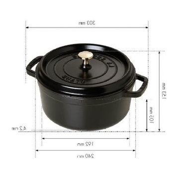 Staub 24 Cm Siyah Döküm Tencere