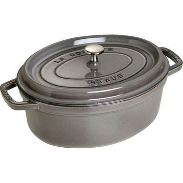 Staub La Cocotte Oval 3.2 lt Grafit Gri Döküm Tencere