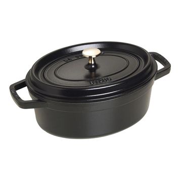 Staub La Cocotte Oval 3.2 lt Siyah Döküm Tencere