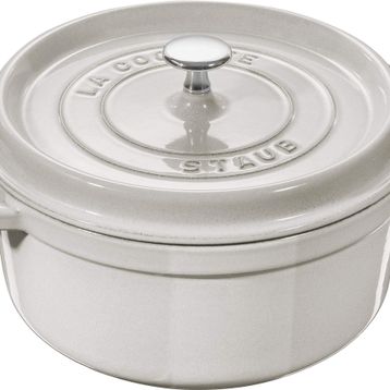 Staub La Cocotte Yuvarlak 20 cm Trüf Beyaz Döküm Tencere