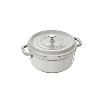 Staub La Cocotte Yuvarlak 20 cm Trüf Beyaz Döküm Tencere