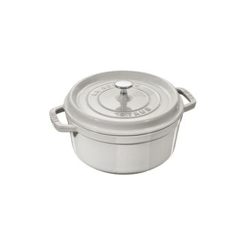 Staub La Cocotte Yuvarlak 20 cm Trüf Beyaz Döküm Tencere