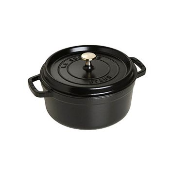 Staub La Cocotte Yuvarlak 24 cm Siyah Döküm Tencere