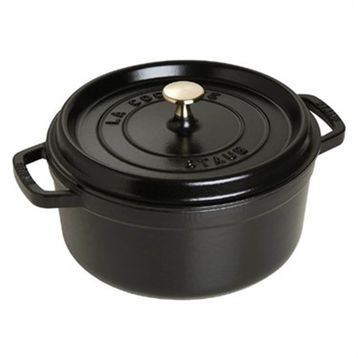 Staub La Cocotte Yuvarlak 24 cm Siyah Döküm Tencere
