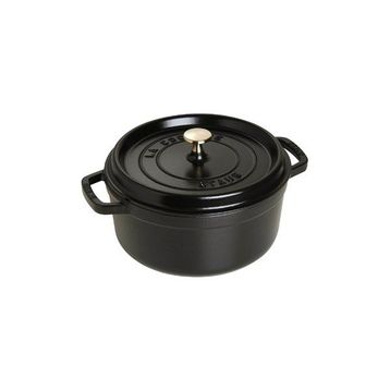 Staub La Cocotte Yuvarlak 24 cm Siyah Döküm Tencere