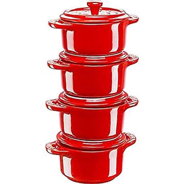 Staub Mini Cocotte Set 4'lü Yuvarlak Ceramic Tava Setleri