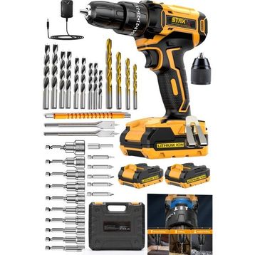 Staxx Power Fast 25+3 Metal Dişli Çelik Mandren 21700V-Lion Çift Akülü Darbeli Vidalama Matkap
