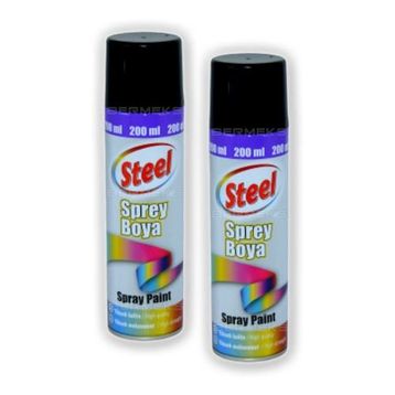 Steel 200 ml Siyah Sprey Boya