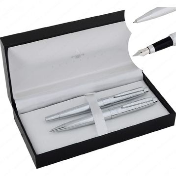 Steelpen 509 Galaxy Krom Dolma-Tükenmez Kalem Seti