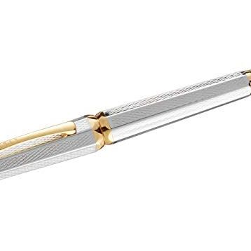 Steelpen 925 Gıza Tükenmez Kalem Gold Krom Desenli