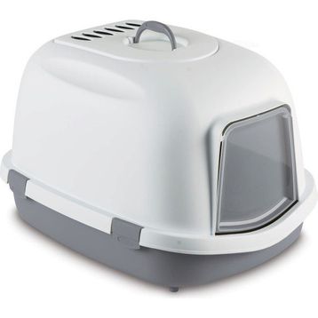 Stefanplast Super Queen Beyaz-Gri 55x71x46 cm Kedi Tuvaleti