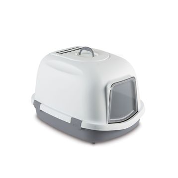 Stefanplast Super Queen Beyaz-Gri 55x71x46 cm Kedi Tuvaleti