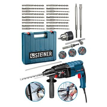 Steiner Alman 4000 W Profesyonel Kırıcı Delici 20 Adet Uç Darbeli Matkap