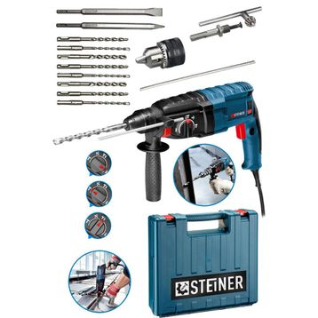 Steiner Alman 4000 W Profesyonel Kırıcı Delici Gri 15 Adet Uç Darbeli Matkap