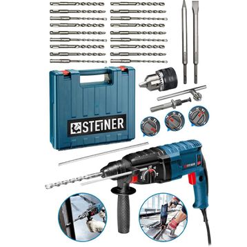 Steiner Alman 4000 W Profesyonel Kırıcı Delici Hilti 20 Adet Uç Darbeli Matkap