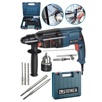 Steiner Germany Technology 3000 W Darbeli Matkap+5 J Kırıcı Delici+1 Mandren+5 Uç