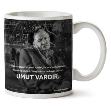 Stephen Hawking Umut Vardır Baskılı Kupa