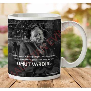 Stephen Hawking Umut Vardır Baskılı Kupa