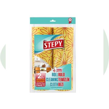 Stepy 2'li Rulo Renkli Temizlik Bezi