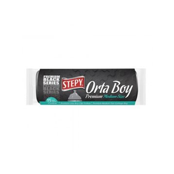 Stepy 55*60 Siyah Orta Çöp Poşeti