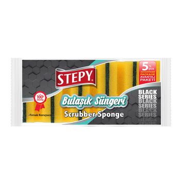Stepy 5'li Oluklu Bulaşık Süngeri