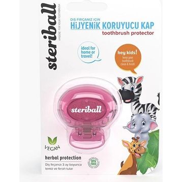 Steriball Açık Pembe Çocuk Zebra Fırça Koruyucu Kap